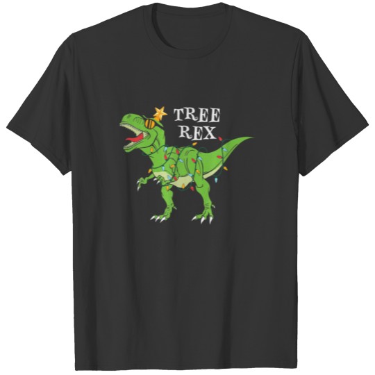 Tree Rex Christmas Dinosaur T Rex Funny Christmas T-shirt
