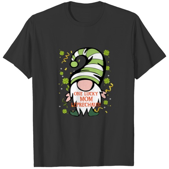 Mom Funny St Patrick's Day Lucky Gnome Family Matc T-shirt