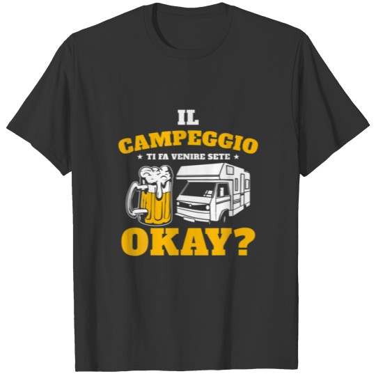 Camper RV Camping Gift For Camping Beer T-shirt
