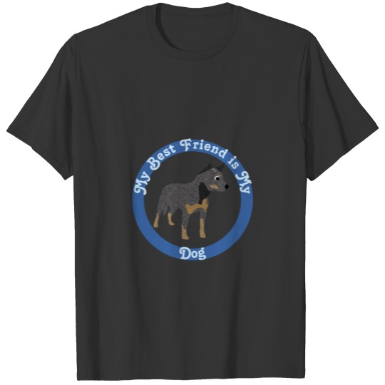 Cartoon Australian Cattle Dog (Heeler Dog) T-shirt