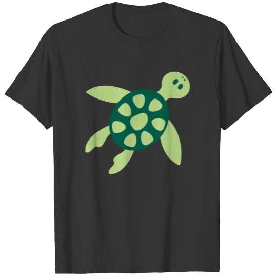 Swimming Green Turtle Art T-shirt