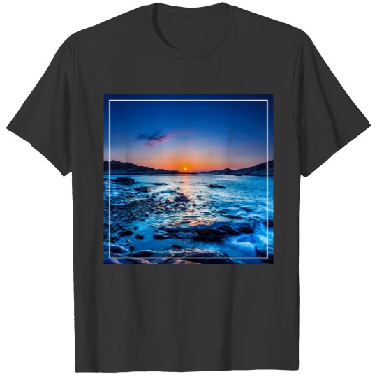 Sunrise Over Horizon At Seashore At Dawn T-shirt