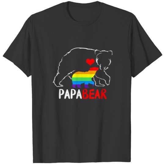 Mens LGBT Daddy Papa Bear Gay Pride Proud Dad Fath T-shirt