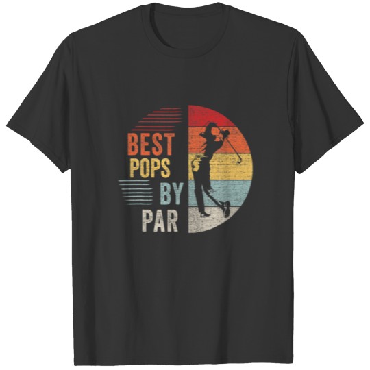Mens Golf Best Pops By Par Grandpa Golfer Father's T-shirt