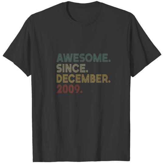 13Th Birthday Awesome Since December 2009 13 Years T-shirt