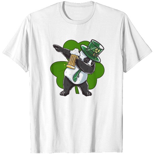 Funny St Patricks day Panda print - perfect outfit T Shirts