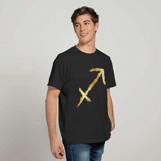 Gold Brushed Sagittarius Logo T-shirt