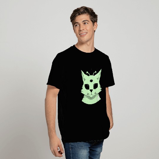 black cats Paws Elegant alien cats design T-Shirts