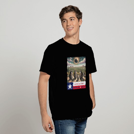 Texas Armadillo Totality Eclipse 2024 Tshirt