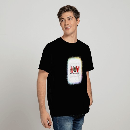 Crawfishs Bleached Peace Love Crawfish Leopard Crawfish Seaso Bleached T-Shirts