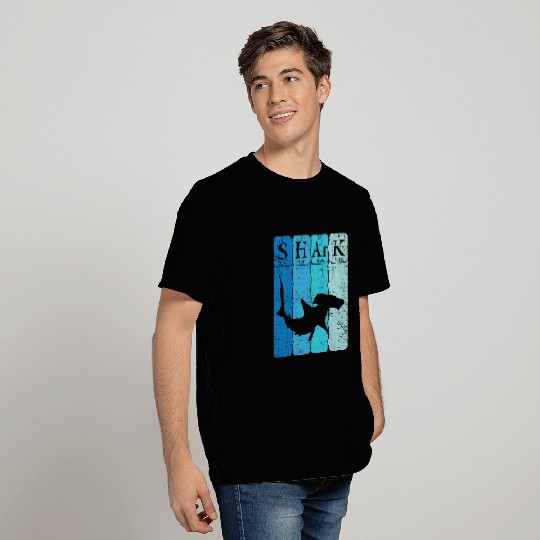 Ocean Shark Hammerhead Shark Periodic Table Elements Retro Shark T-Shirts