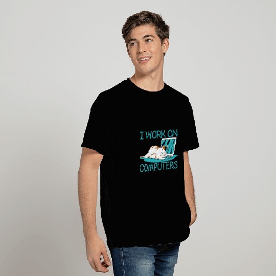 Funny I Work On Computers Coder Software Sloth Programmer T-Shirts