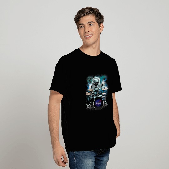 Funny Drummer NASA Space Drum Playing Astronaut T-Shirts