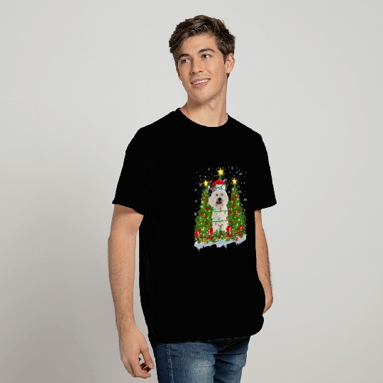 Bichon Pet Frise Lighting xmass Tree Bichon Frise Christmas T-Shirts