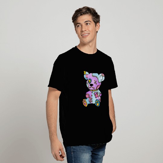 Bear Pet Patchwork Creepy Teddy Bear Voodoo Cute Goth T-Shirts