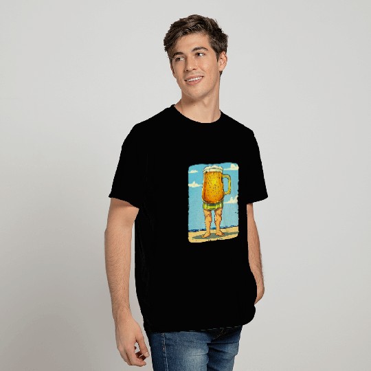 Beer Fun walking Beer in Swim Trunks Costume T-Shirts