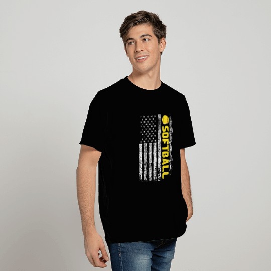 American Flag Softball Team T-Shirts