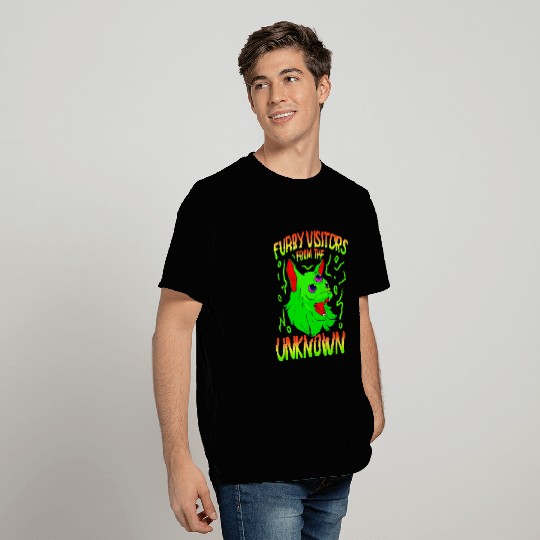 UFO UAP Space Funny Cat Unknown Flight Object Alien 1 T-Shirts