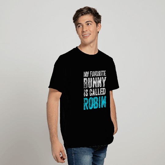 Lacrosse Gift My Favorite Bunny Is Called Robin T-Shirts