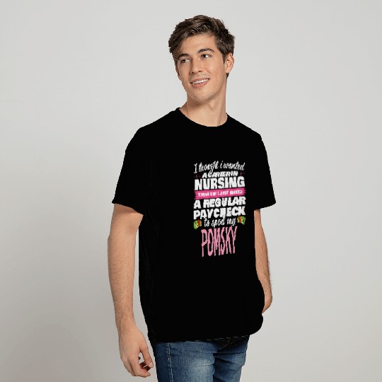 Pomsky nurses Dog Love T-Shirts