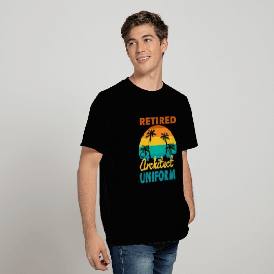 Retired Architect Uniform Tropical Island Retirement T-Shirts