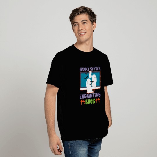 Spooky Syntax Enchanting Bugs Spooky Programmer Halloween T-Shirts
