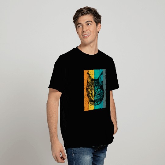 Cat face drawing retro T-Shirts