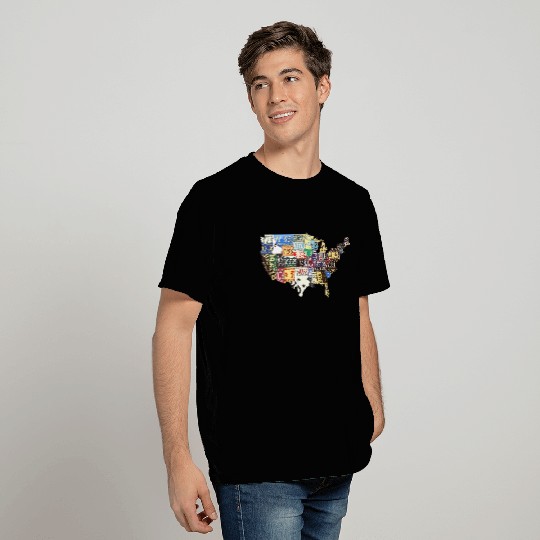 USA vintage license plate T Shirts
