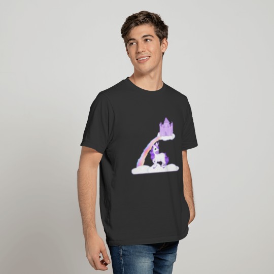 Purple Unicorn Clouds T Shirts