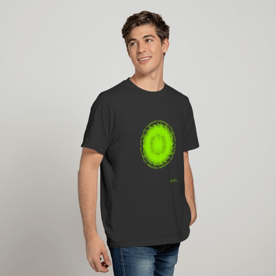 Floral-wheel-neongreen T-shirt