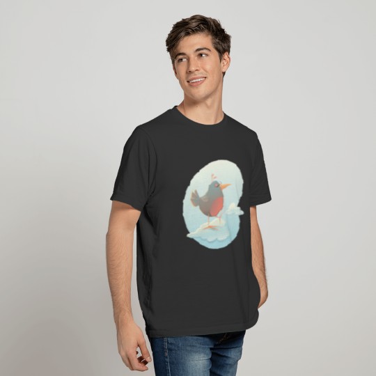 Twitter bird on cloud T-shirt