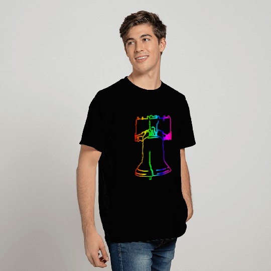Rainbow Liberty Bell T Shirts