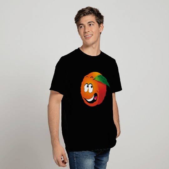 Cartoon apricot fruit smiling T Shirts