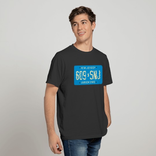 New Jersey SNJ-609 license plate T-shirt