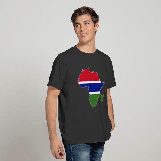 Gambia Flag Africa Map T-shirt