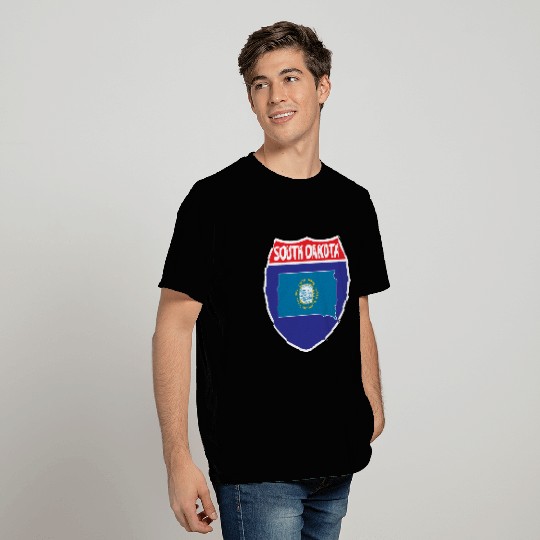 South Dakota Flag Hwy T Shirts