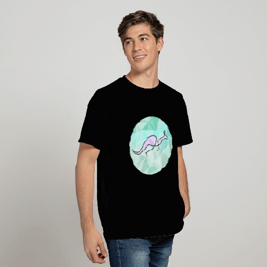 Kangaroo outline in a circle T Shirts