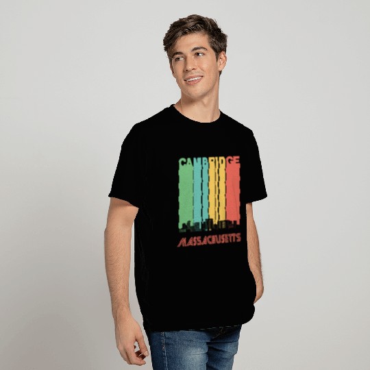 Retro Cambridge Massachusetts Skyline T Shirts