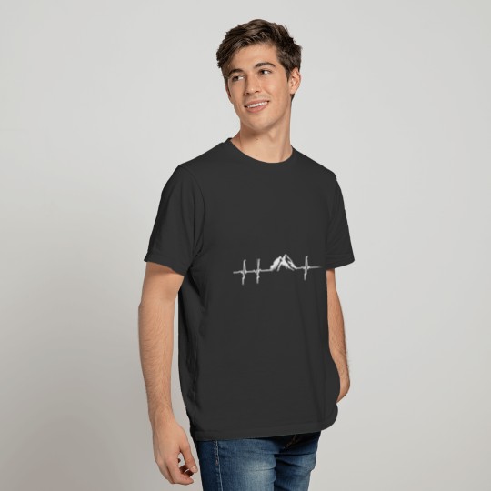 Make a heartbeat design for Mountain T-shirt