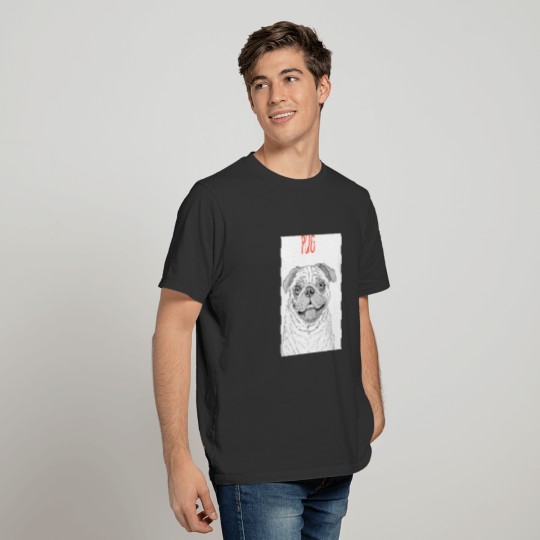 Pug Dog Portrait T-shirt