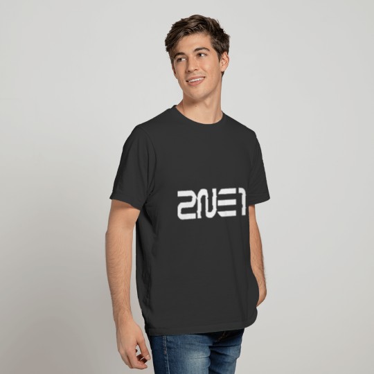 2NE1 Logo in White Women's V-Neck T Shirts