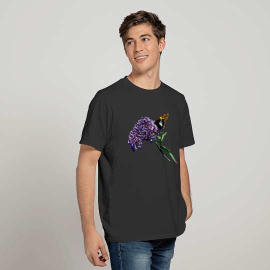 Skipper on Purple Butterfly Bush T-shirt