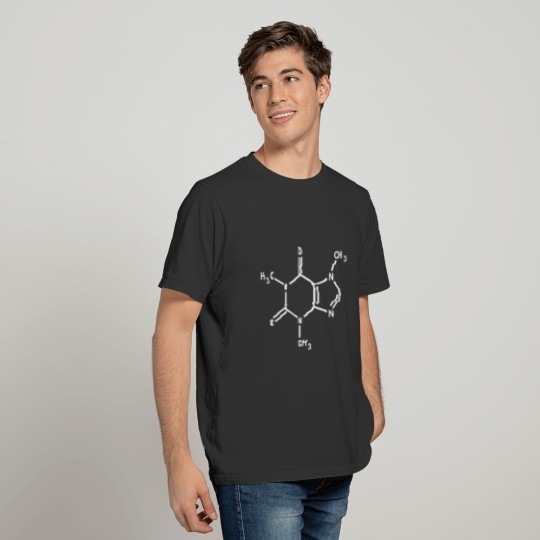 CAFFEINE molecule T SHIRT coffee funny NERD XL T-shirt