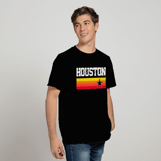 Houston Baseball Throwback Astro Vintage Stripes T Shirts