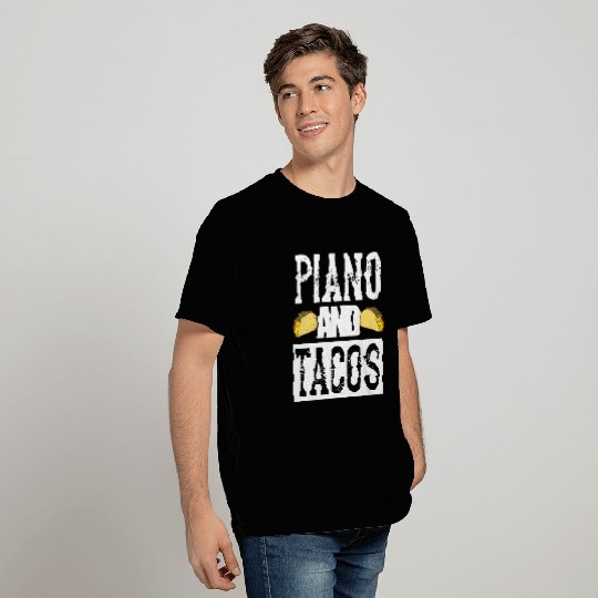 Piano and Tacos Funny Taco Band T Shirts