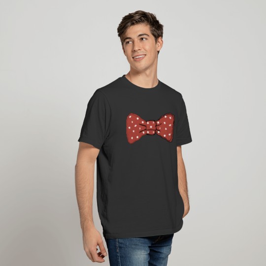 Bow Tie Fly Suit Gift Present Dotted Pointed T-shirt