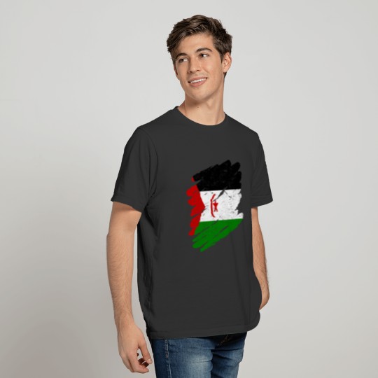 Pinsel Land Heimat Westsahara T-shirt