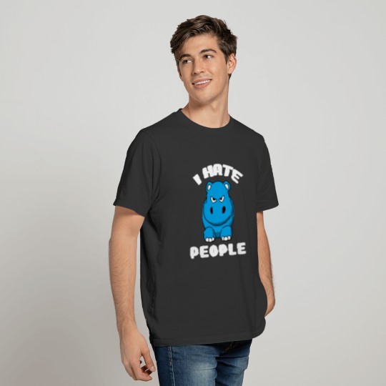 I Hate People Funny Hippo T Shirts T Shirts Gift