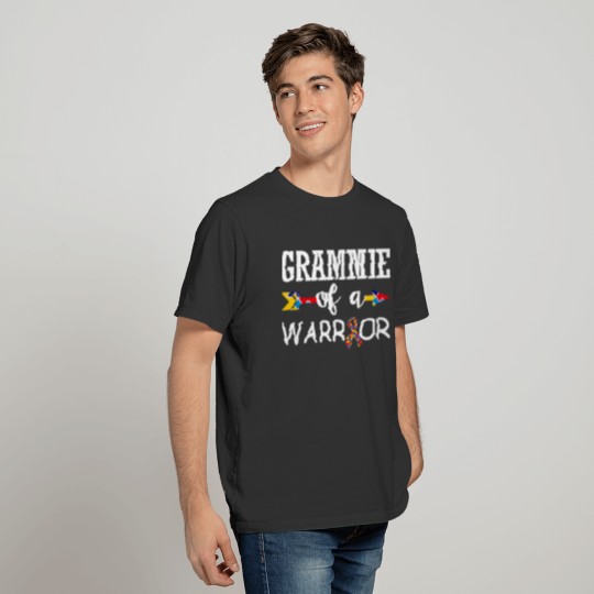 Grammie Of A Warrior Autism Awareness T-shirt