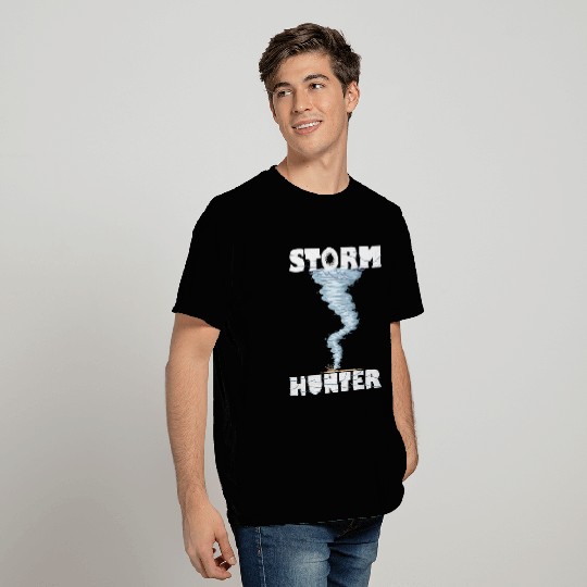 Weather Tornado whirlwind Storm Hunter cool design T Shirts